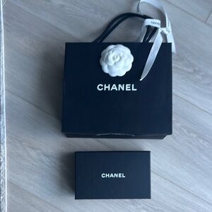 Chanel Black Gift Bag and Box Set